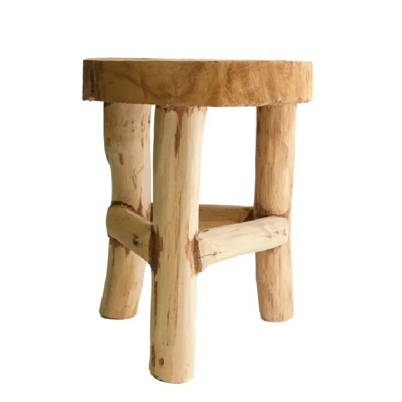 Dreibein Hocker Teak Dreibein Hocker Teak
